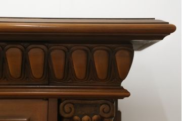 中古　イタリア家具　最高級　素晴らしい彫刻がまるで芸術品!置くだけで目を引く特大サイドボード(キャビネット、カウンターテーブル、収納棚、戸棚)(R-057687)