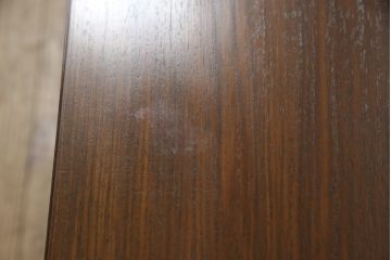 和製ビンテージ　最高級!　指物工芸家具　中桐・漆塗り　総シタン(紫檀)　凝った意匠が魅力的な、天板一枚板の文机(座机、在宅ワーク用、ローテーブル、センターテーブル、ヴィンテージ)(R-057694)