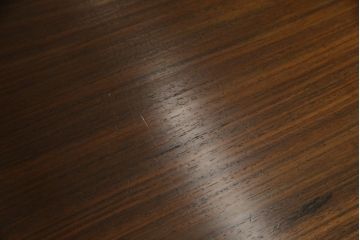 和製ビンテージ　最高級!　指物工芸家具　中桐・漆塗り　総シタン(紫檀)　凝った意匠が魅力的な、天板一枚板の文机(座机、在宅ワーク用、ローテーブル、センターテーブル、ヴィンテージ)(R-057694)