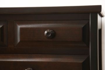 中古　北海道民芸家具　天板リメイク　シックな色合いで落ち着いた空間を演出するサイドボード(キャビネット、収納棚)(R-057702)