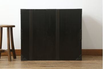 和製アンティーク　美品　秋田　黒漆塗りが艶やかで美しい小箪笥(収納箪笥、サイドチェスト、時代箪笥、引き出し)(R-057706)