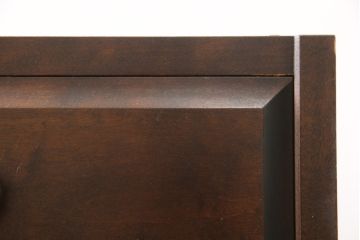 中古　北海道民芸家具　天板リメイク　直線的な佇まいがシックな印象のチェスト(テレビボード、テレビ台、リビングボード、引き出し)(R-057718)