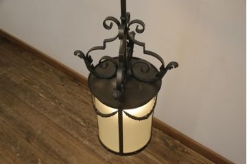 和製アンティーク　明治大正期　美品　ディティールにこだわったデザインが魅力!洋館で使われていた重厚な真鍮製天井照明(シャンデリア、吊り下げ照明、ペンダントライト)(R-057719)