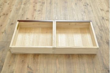 中古　二本松工藝館　田中家具　重厚感ある佇まいが魅力的な水屋箪笥(キャビネット、食器棚、戸棚、収納棚)(R-057728)
