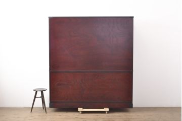 中古　二本松工藝館　田中家具　重厚感ある佇まいが魅力的な水屋箪笥(キャビネット、食器棚、戸棚、収納棚)(R-057728)
