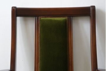 中古　美品　神戸洋家具　メープル不二屋　上品な佇まいが魅力的なアームチェア(ダイニングチェア、1P、一人掛け)(R-057731)