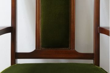 中古　美品　神戸洋家具　メープル不二屋　上品な佇まいが魅力的なアームチェア(ダイニングチェア、1P、一人掛け)(R-057731)