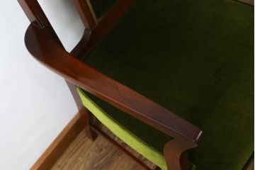 中古　美品　神戸洋家具　メープル不二屋　上品な佇まいが魅力的なアームチェア(ダイニングチェア、1P、一人掛け)(R-057731)