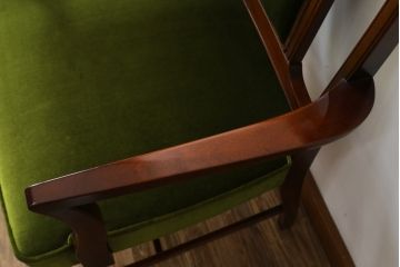 中古　美品　神戸洋家具　メープル不二屋　上品な佇まいが魅力的なアームチェア(ダイニングチェア、1P、一人掛け)(R-057731)