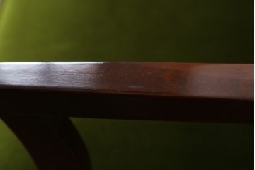 中古　美品　神戸洋家具　メープル不二屋　上品な佇まいが魅力的なアームチェア(ダイニングチェア、1P、一人掛け)(R-057731)
