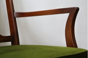 中古　美品　神戸洋家具　メープル不二屋　上品な佇まいが魅力的なアームチェア(ダイニングチェア、1P、一人掛け)(R-057731)