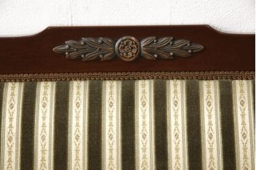 中古　美品　神戸洋家具　メープル不二屋　優雅な佇まいが魅力的な1人掛けソファ(ラウンジチェア、1P、一人掛け)(R-057732)