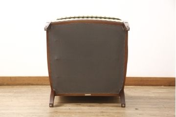 中古　美品　神戸洋家具　メープル不二屋　優雅な佇まいが魅力的な1人掛けソファ(ラウンジチェア、1P、一人掛け)(R-057732)