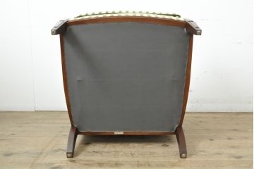 中古　美品　神戸洋家具　メープル不二屋　優雅な佇まいが魅力的な1人掛けソファ(ラウンジチェア、1P、一人掛け)(R-057733)