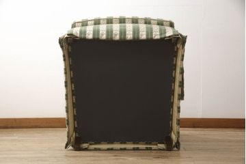 中古　DREXEL HERITAGE(ドレクセルヘリテイジ)　落ち着いた色合いとストライプ柄がクラシカルな雰囲気を高める1人掛けソファ(一人掛けソファ、1P)(R-057735)