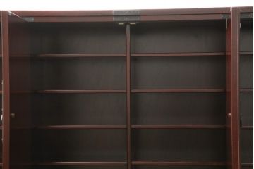中古　美品　二本松伝統家具　田中家具　民芸箪笥　欅(ケヤキ)材の美しい木目が堪能できる上質な二本松欅下駄箱(サイドボード、飾り棚、収納棚、戸棚、サイドキャビネット)(R-057740)
