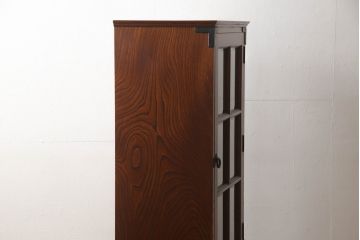 中古　美品　岩谷堂箪笥　お部屋に取り入れやすいスリムなキャビネット(ブックケース、本箱、収納棚、飾り棚、縦型箪笥、引き出し)(R-057741)