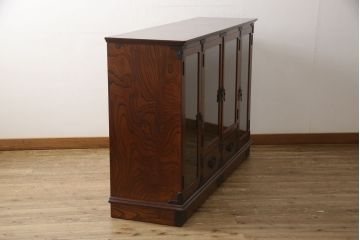 中古　美品　伝統民芸家具　岩谷堂箪笥　金具の細やかなデザインが美しいサイドボード(収納棚、戸棚、飾り棚、食器棚、サイドキャビネット)(R-057742)