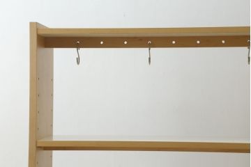中古　美品　特注品　チェリー材　両面使いで使い勝手抜群のキッチンカウンターキャビネット(食器棚、収納棚、戸棚)(R-057749)