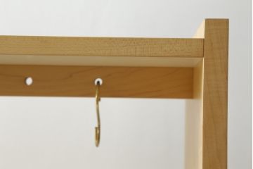 中古　美品　特注品　チェリー材　両面使いで使い勝手抜群のキッチンカウンターキャビネット(食器棚、収納棚、戸棚)(R-057749)