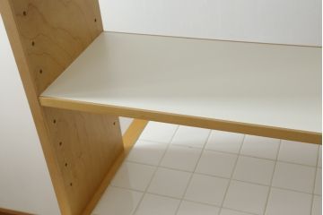 中古　美品　特注品　チェリー材　両面使いで使い勝手抜群のキッチンカウンターキャビネット(食器棚、収納棚、戸棚)(R-057749)