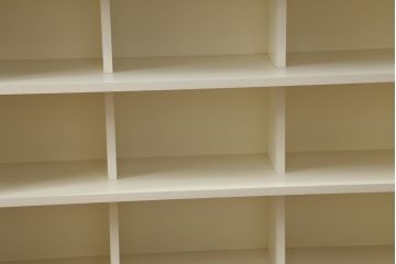 中古　美品　特注品　チェリー材　両面使いで使い勝手抜群のキッチンカウンターキャビネット(食器棚、収納棚、戸棚)(R-057749)