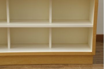 中古　美品　特注品　チェリー材　両面使いで使い勝手抜群のキッチンカウンターキャビネット(食器棚、収納棚、戸棚)(R-057749)