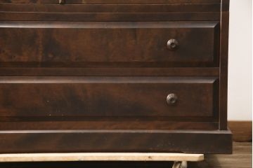中古　北海道民芸家具　鏡付き　ワードローブの上段のみをリメイク!取り入れやすいサイズに生まれ変わる収納棚(本箱、下駄箱、ブックケース、本箱、キャビネット、戸棚)(R-057752)