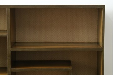 和製アンティーク　レトロで変わったデザインの本棚　(R-057756)