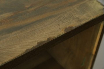 和製アンティーク　レトロで変わったデザインの本棚　(R-057756)