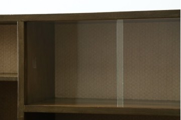 和製アンティーク　レトロで変わったデザインの本棚　(R-057756)