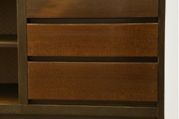 和製アンティーク　レトロで変わったデザインの本棚　(R-057756)