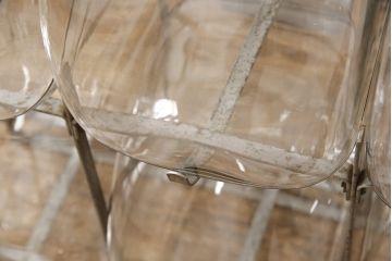アンティーク雑貨　当時物　昭和レトロ　6連猫瓶(ガラス瓶、菓子瓶、菓子びん、菓子ビン)(R-057760)