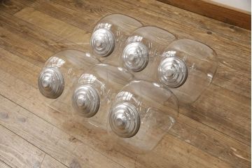 アンティーク雑貨　当時物　昭和レトロ　6連猫瓶(ガラス瓶、菓子瓶、菓子びん、菓子ビン)(R-057760)