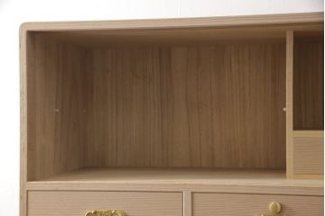 中古　和歌山　金色に輝く引き戸と透かしがアクセントの紀州総桐箪笥(定価約100万円)(並厚、桐たんす、着物箪笥、和タンス、引き出し)(R-057765)