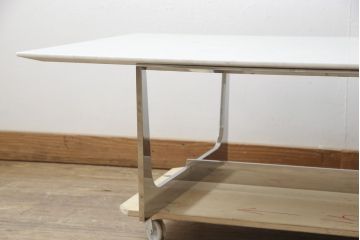 中古　超美品　arflex(アルフレックス)　ブレラ　大理石　シンプルでクールなデザインが魅力的なセンターテーブル(定価約60万円)(ローテーブル、リビングテーブル)(R-057775)
