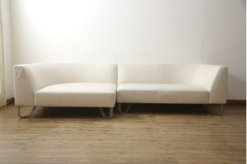 中古　超美品　arflex(アルフレックス)　VASCA(ヴァスカ)(ファブリックF3)　125DL+150R　2.5人掛けソファ(定価44万円+51万円=95万円)(2人掛けソファ、3人掛けソファ)(R-057777)