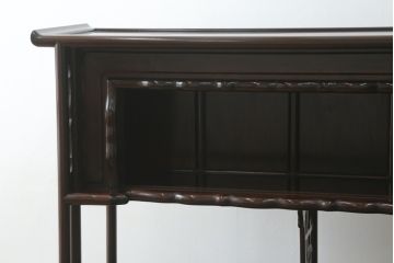 中古　民芸家具　花梨(カリン、唐木)　深みのある色合いが美しい飾り棚(戸棚、茶棚、違い棚)(R-057784)