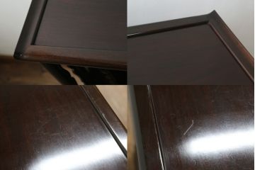 中古　民芸家具　花梨(カリン、唐木)　深みのある色合いが美しい飾り棚(戸棚、茶棚、違い棚)(R-057784)