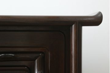 中古　民芸家具　花梨(カリン、唐木)　深みのある色合いが美しい飾り棚(戸棚、茶棚、違い棚)(R-057784)