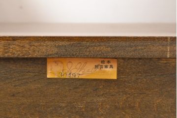 中古　松本民芸家具　M型一面鏡I　直線的なデザインが美しい鏡台(ドレッサー)(定価約24万円)(R-057786)