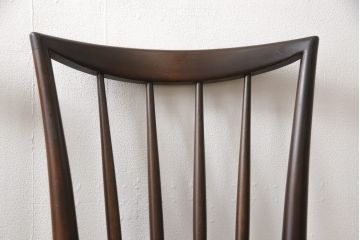 中古　美品　松本民芸家具　220F型　シックな佇まいが魅力的なチェア2脚セット(ダイニングチェア、板座チェア、椅子)(R-057809)