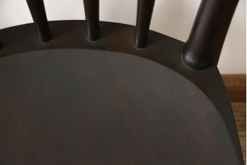中古　美品　松本民芸家具　220F型　シックな佇まいが魅力的なチェア2脚セット(ダイニングチェア、板座チェア、椅子)(R-057809)