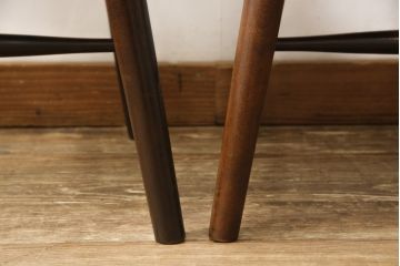 中古　美品　松本民芸家具　220F型　シックな佇まいが魅力的なチェア2脚セット(ダイニングチェア、板座チェア、椅子)(R-057809)