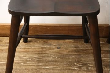 中古　美品　松本民芸家具　220F型　シックな佇まいが魅力的なチェア2脚セット(ダイニングチェア、板座チェア、椅子)(R-057809)