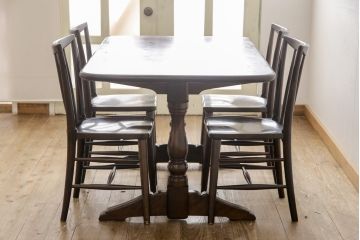 中古　美品　松本民芸家具　220F型　シックな佇まいが魅力的なチェア2脚セット(ダイニングチェア、板座チェア、椅子)(R-057809)