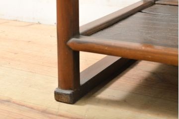 アジアビンテージ　アンティーク調　李朝デザイン　落ち着きのある雰囲気の中にも個性が光る朝鮮棚(飾り棚、茶棚、収納棚、引き出し、ヴィンテージ)(R-057816)