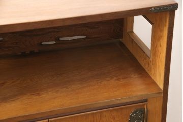 中古　美品　屋久杉　上質な和の空間づくりにおすすめの茶箪笥(茶棚、戸棚、収納棚、飾り棚)(R-057817)
