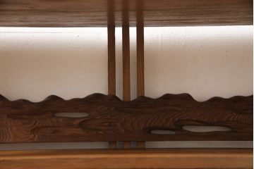 中古　美品　屋久杉　上質な和の空間づくりにおすすめの茶箪笥(茶棚、戸棚、収納棚、飾り棚)(R-057817)