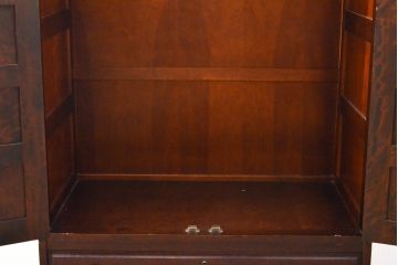 中古　北海道民芸家具　鏡付き　ワードローブの上段のみをリメイク!取り入れやすいサイズに生まれ変わる収納棚(本箱、下駄箱、ブックケース、本箱、キャビネット、戸棚)(R-057820)
